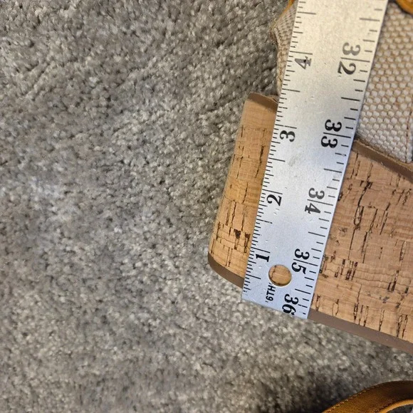 White Mountain Sarabella Black Cork Wedge Platform Sandals W30589 Womens 9M NEW - Picture 10 of 11